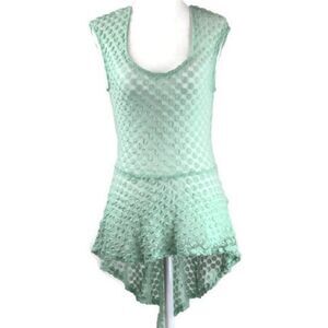 Mint Green Lace Peplum Top